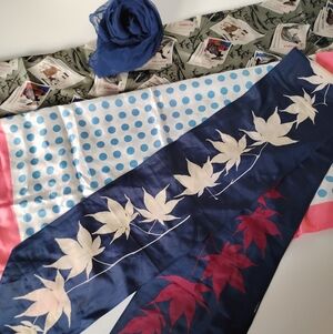 Scarf Bundle Of 4 Polka Dot Hunting & Fishing Blue Sheer Vera Navy Blue
